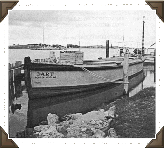 The Barge Dart moored by the Ferry landing